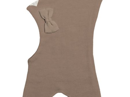 Racing Kids Brown Birch Bark Nisse Elefanthatt Med Rosett For Cheap