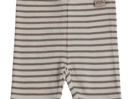 Petit Piao Simply Taupe Shorts Tights Modal Striped Online now