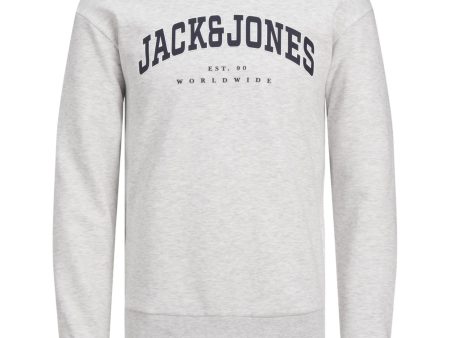 Jack & Jones Junior White Melange Caleb Varsity Sweatshirt Supply