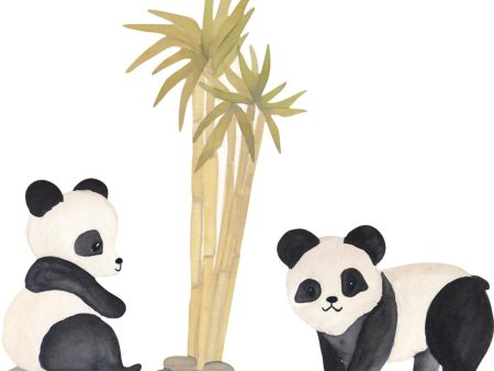 That s Mine Beige Wallsticker Pandas And Bambus Online Sale