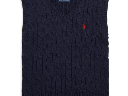 Polo Ralph Lauren Rl Navy Knitted Väst Fashion