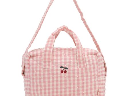 Konges Sløjd Powder Pink Check Doll Bag Discount