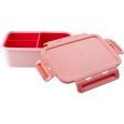 Rice Lunchbox with 3 Inserts in Coral and Red Colors Online Sale