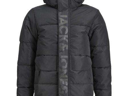 Jack & Jones Junior Black Cospeed Puffer Jacka For Discount