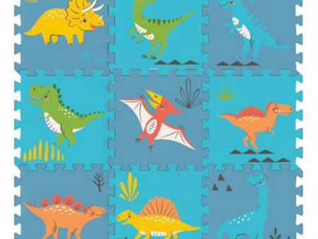 Magni Floor puzzle with dino species, 9 foam tiles on Sale