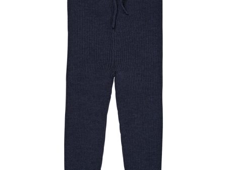 Copenhagen Colors Navy Merino Classic Rib Leggings M. Snore on Sale