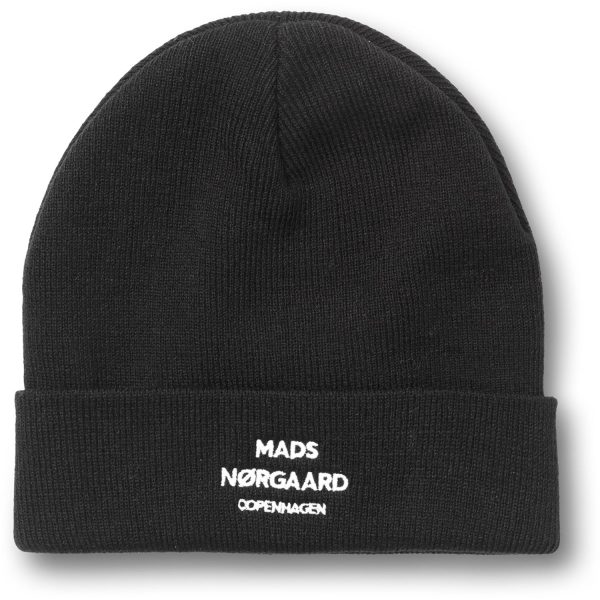 Mads Nørgaard Black Isak Logo Ambas Beanie Cheap