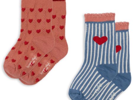 Konges Sløjd Heart Mix 2 Pack Jaquard Socks Fashion