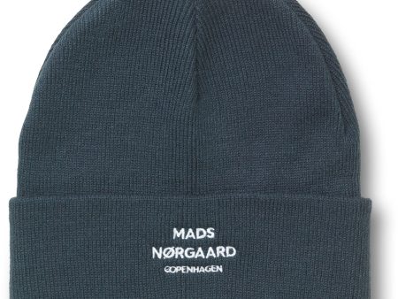 Mads Nørgaard Midnight Navy Isak Logo Ambas Beanie For Cheap