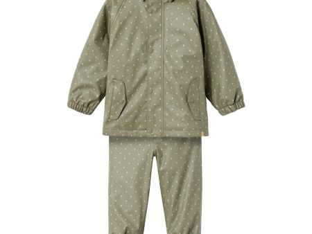 Lil Atelier Kalamata Ladry10 Pad Rain Set w. Thermo Lining AOP Fashion