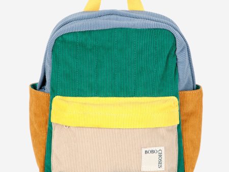 Bobo Choses Multicolor Color Block Padded Corduroy Schoolbag Online Hot Sale