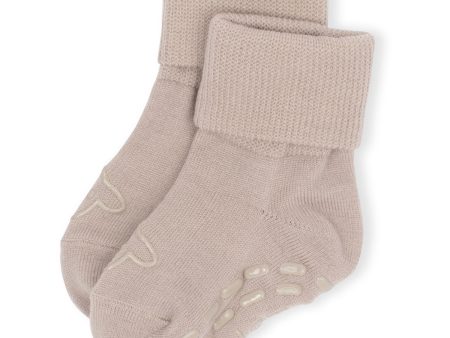 Lillelam Beige Ull Strumpor Anti Slip Sale