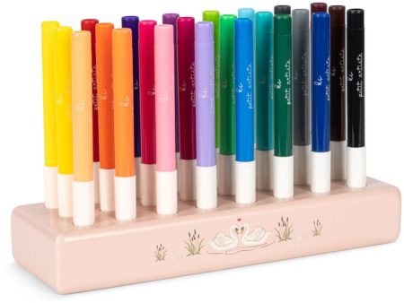 Konges Sløjd Mizumi Big Markers In Wooden Block 24 Pcs Fsc Hot on Sale