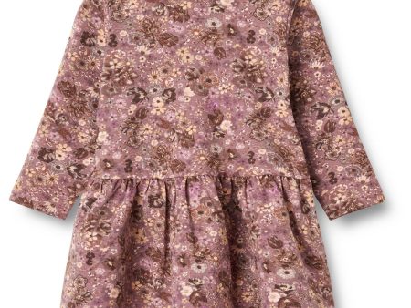 Wheat Lavender Flowers Jersey Klänning Bessie Discount