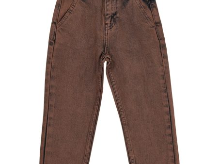 COPENHAGEN COLORS Dk Brown Dyed Organic Junior Jeans, Regular Fit Online Sale