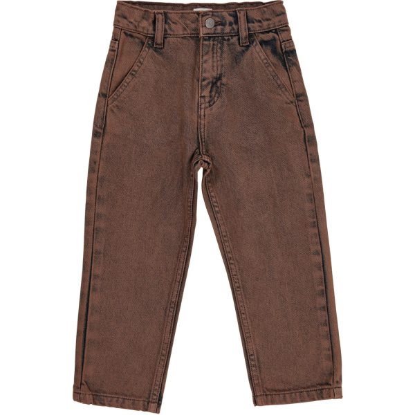 COPENHAGEN COLORS Dk Brown Dyed Organic Junior Jeans, Regular Fit Online Sale