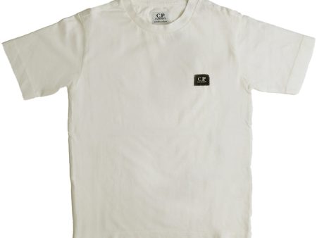 C.P. Company Gauze White T-Shirt Short Sleeve Online Hot Sale