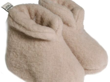 Alwero Beige newborn slippers virgin wool For Discount