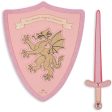 Konges Sløjd Pink Glitter Princess Sword And Shield Online now