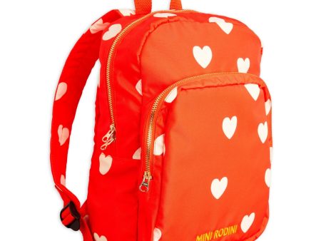 Mini Rodini Red Hearts Aop Ryggsäck Online now