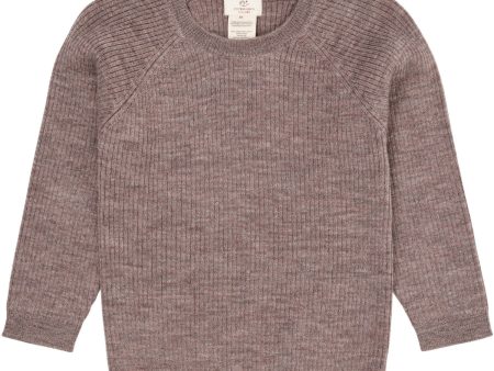 Copenhagen Colors Natural Melange Merino Classic Rib Blus Hot on Sale