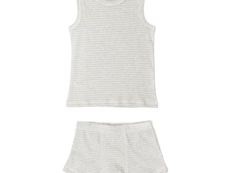 COPENHAGEN COLORS Grey Stripe Tank-Topp And Boxershorts Striped on Sale