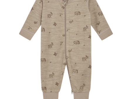 Hust & Claire Biscuit melange Baby Manu Onesies For Sale