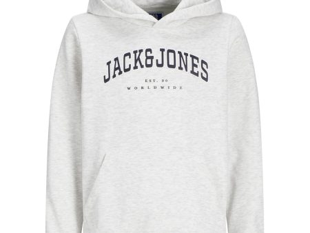 Jack & Jones Junior White Melange Caleb Varsity Sweat Hoodie Noos Supply