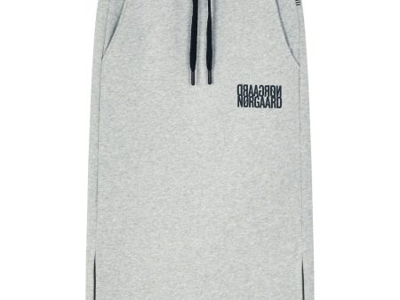 Mads Nørgaard Light Grey Melange Organic Sweat Sheila Kjol Fashion