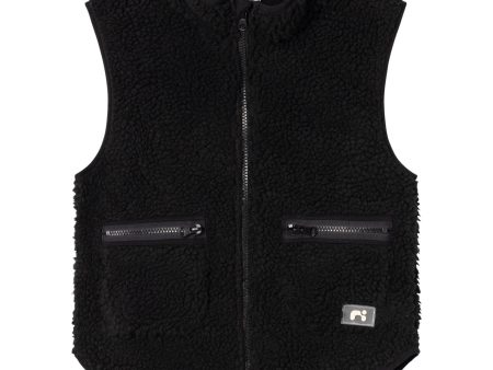 Name It Black Nodes Teddy Vest Online Hot Sale