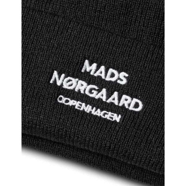 Mads Nørgaard Black Isak Logo Ambas Beanie Cheap