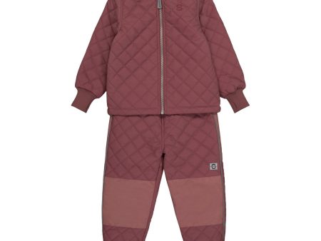 Mikk-Line Rose Brown Thermal Set med Fleece Cheap