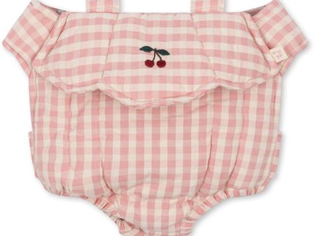 Konges Sløjd Powder Pink Check Doll Carrier Hot on Sale