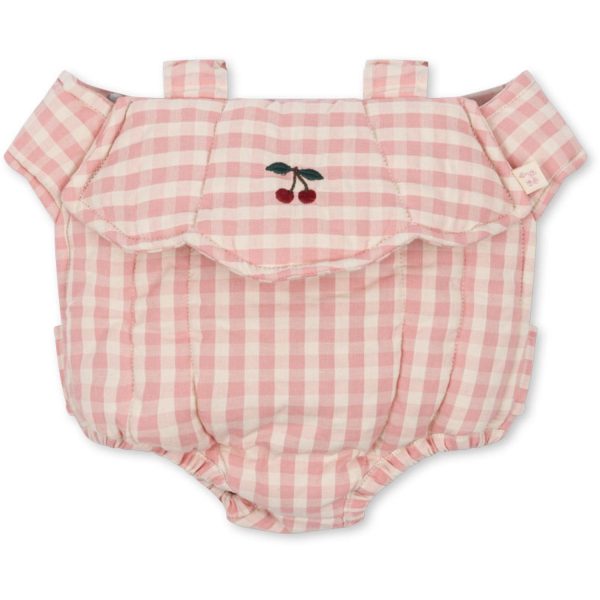 Konges Sløjd Powder Pink Check Doll Carrier Hot on Sale