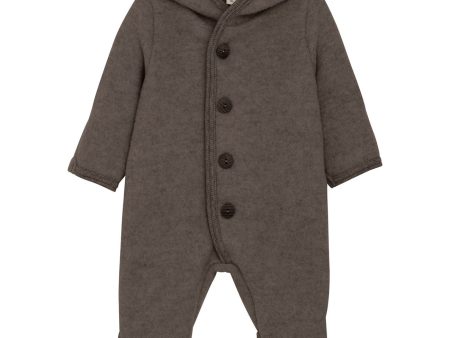 Huttelihut Brown Melange Pram Suit Pixie Wool Fleece For Discount