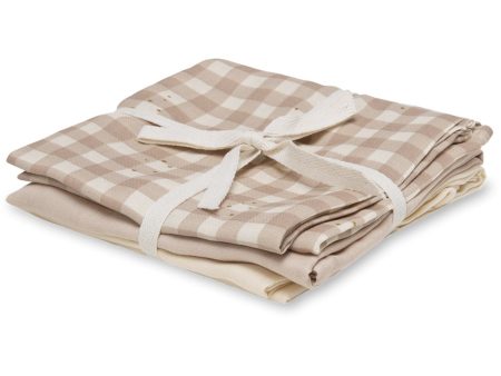 That s Mine Stardust Check Beige Bora Muslin Tygblöjor 3-Pack Online