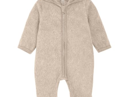 Huttelihut Camel Melange Pram Suit Ears Cot. Fleece (S) Hot on Sale