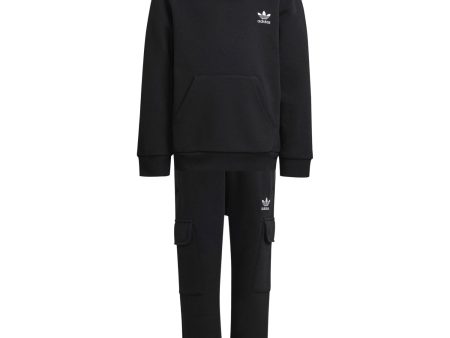 adidas Originals Black Hoodie Fz Cargo Sweat Set Online