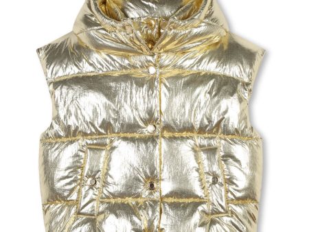 Marc Jacobs New Gold Puffer Jacket Sleeveless Online Sale