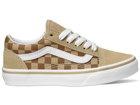 VANS Neutral Checkerboard BROWN TRUE WHITE Old Skool Neutral Checkerboard For Discount