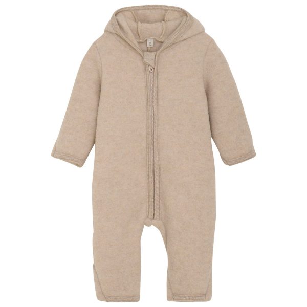 Huttelihut Camel Melange Pram Suit Ears Wool Fleece (M) Supply