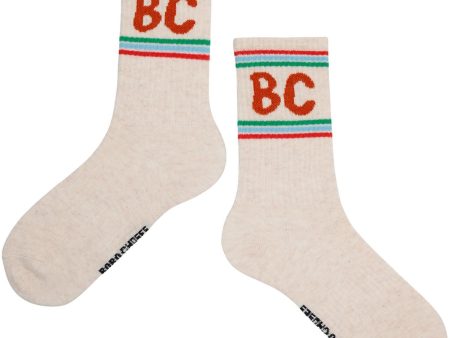 Bobo Choses White B.C Shadow Long Socks Fashion