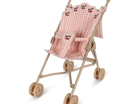 Konges Sløjd Powder Pink Check Doll Stroller Supply