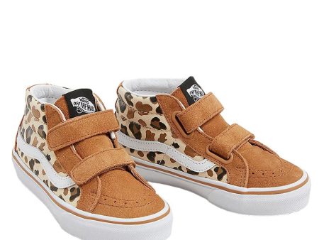 VANS Leopard Glitter BROWN TRUE WHITE SK8-Mid Reissue V Fashion