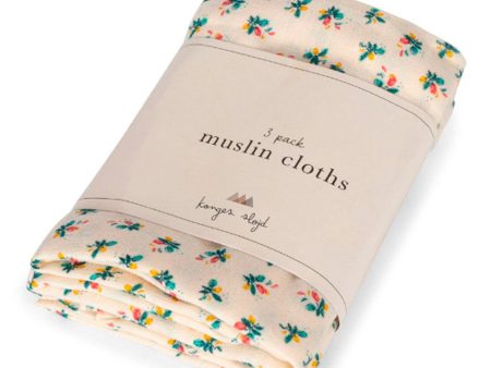 Konges Sløjd Fleur Coloré 3 Pack Muslin Cloth Gots Supply