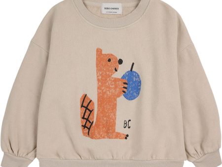 Bobo Choses Light Brown Hungry Squirrel Sweatshirt Online Sale