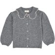 COPENHAGEN COLORS Grå Mel Kashmir Cardigan W. Krage Discount