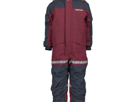 Didriksons Rusty Wine Bjärven Kids Vinteroverall 17 Online Hot Sale