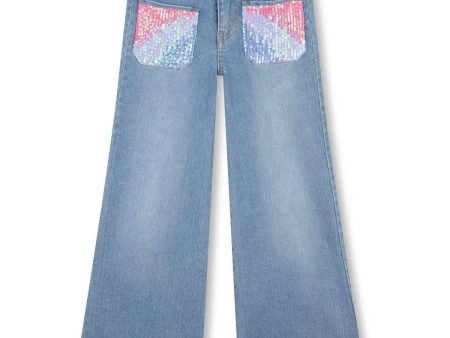 Billieblush Double Stone + Brush Denim Trousers Online