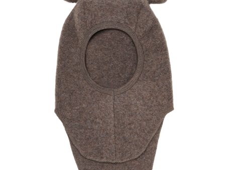 Huttelihut Brown Melange Balaclava Ears Wool Fleece For Sale